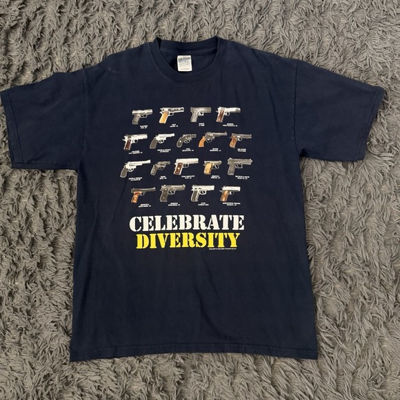 Other - Vintage Celebrate Diversity Firearms Guns Shirt Men's Size Large 2nd Amendment